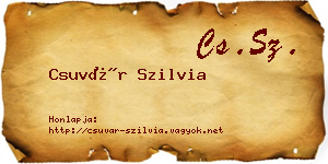 Csuvár Szilvia névjegykártya